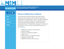 Tablet Screenshot of metabolomicsinmedicine.org